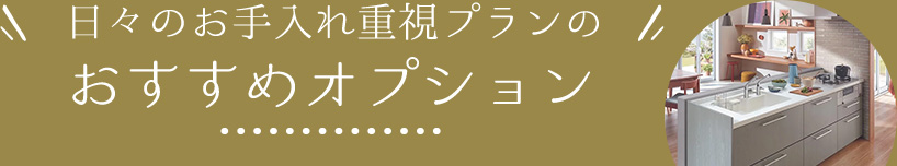 日々のお手入れ重視プランのおすすめオプション