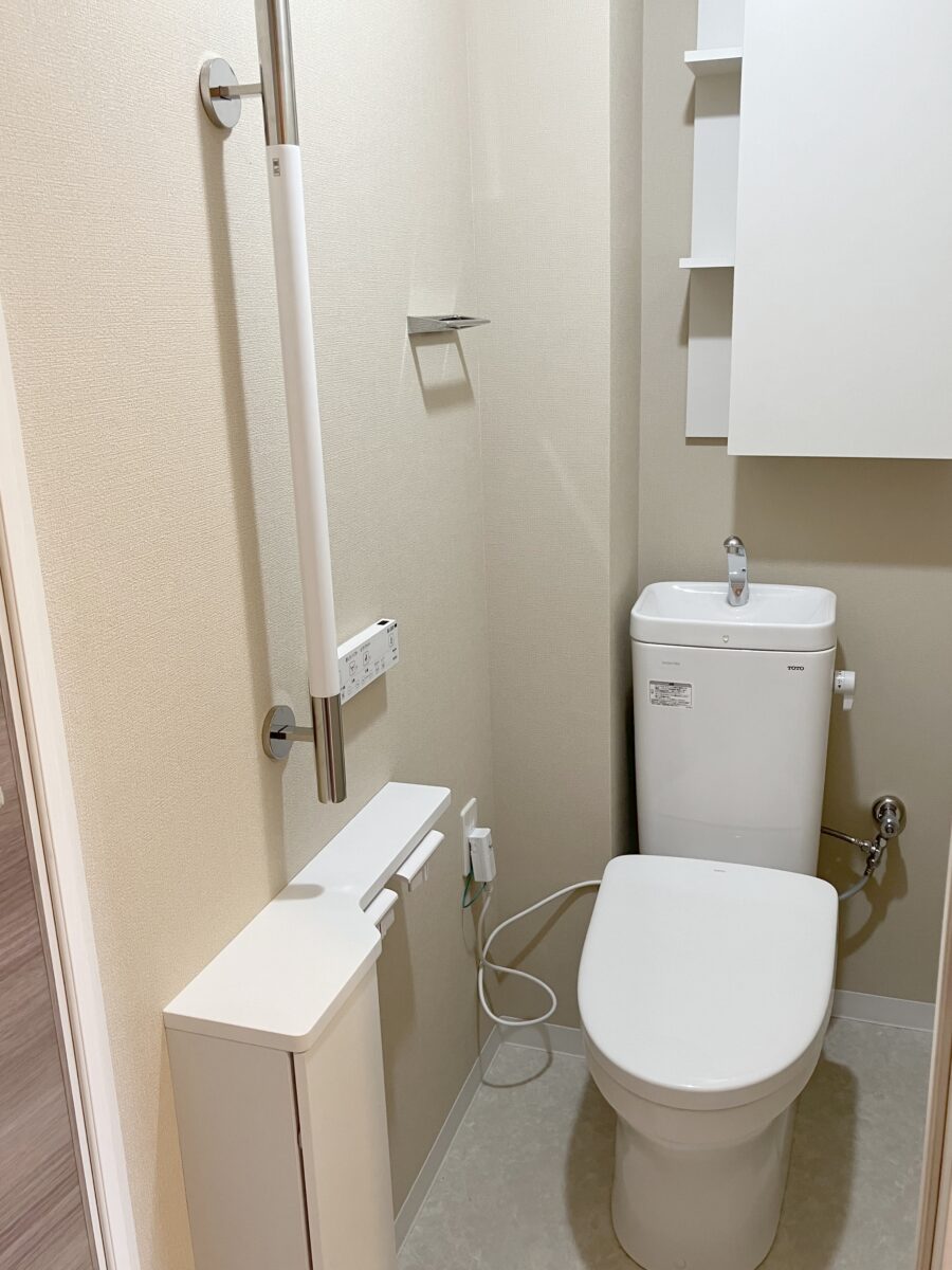 立管があっても干渉しない新しいトイレへ